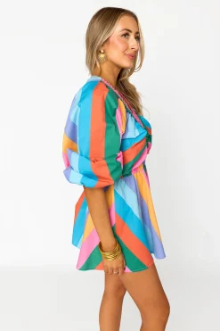 BuddyLove Clothing Label Rompers*Palm Beach Plunge Neck Romper - Jelly Beans