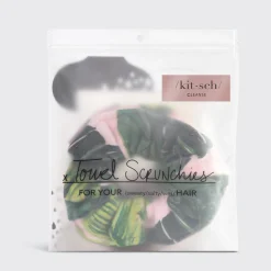 KITSCH Beauty*Patented Microfiber Towel Scrunchies - Palm Print