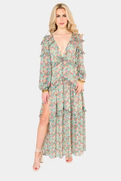 BuddyLove Clothing Label Long Sleeve Dresses | Brunch Dresses*Pia Long Sleeve Maxi Dress - Lush