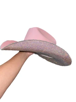 Rhinestone Cowgirl Hats*Pink Cowgirl Hat with Ab Rhinestones