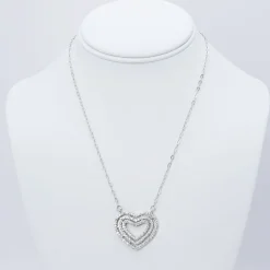 Treasure Jewels, Inc. Jewelry*Pure Love Crystal Silver Necklace