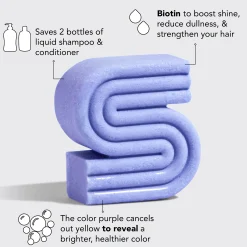KITSCH Beauty | Home & Gift*Purple Toning Shampoo Bar for Color Treated & Grey Hair