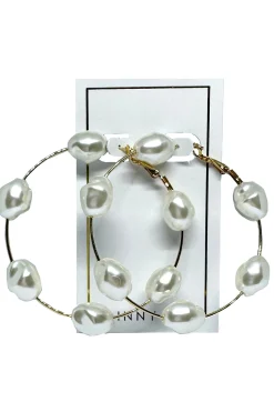Shop LINNY CO Bride To Be Dresses*Rachel Statement Earrings - Pearl