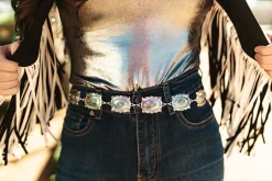 Wild Junkie Jewelry*Rectangle Concho Chain Belt