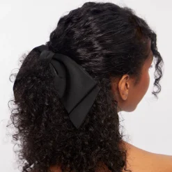 KITSCH Beauty*Recycled Fabric Bow Hair Clip - Black