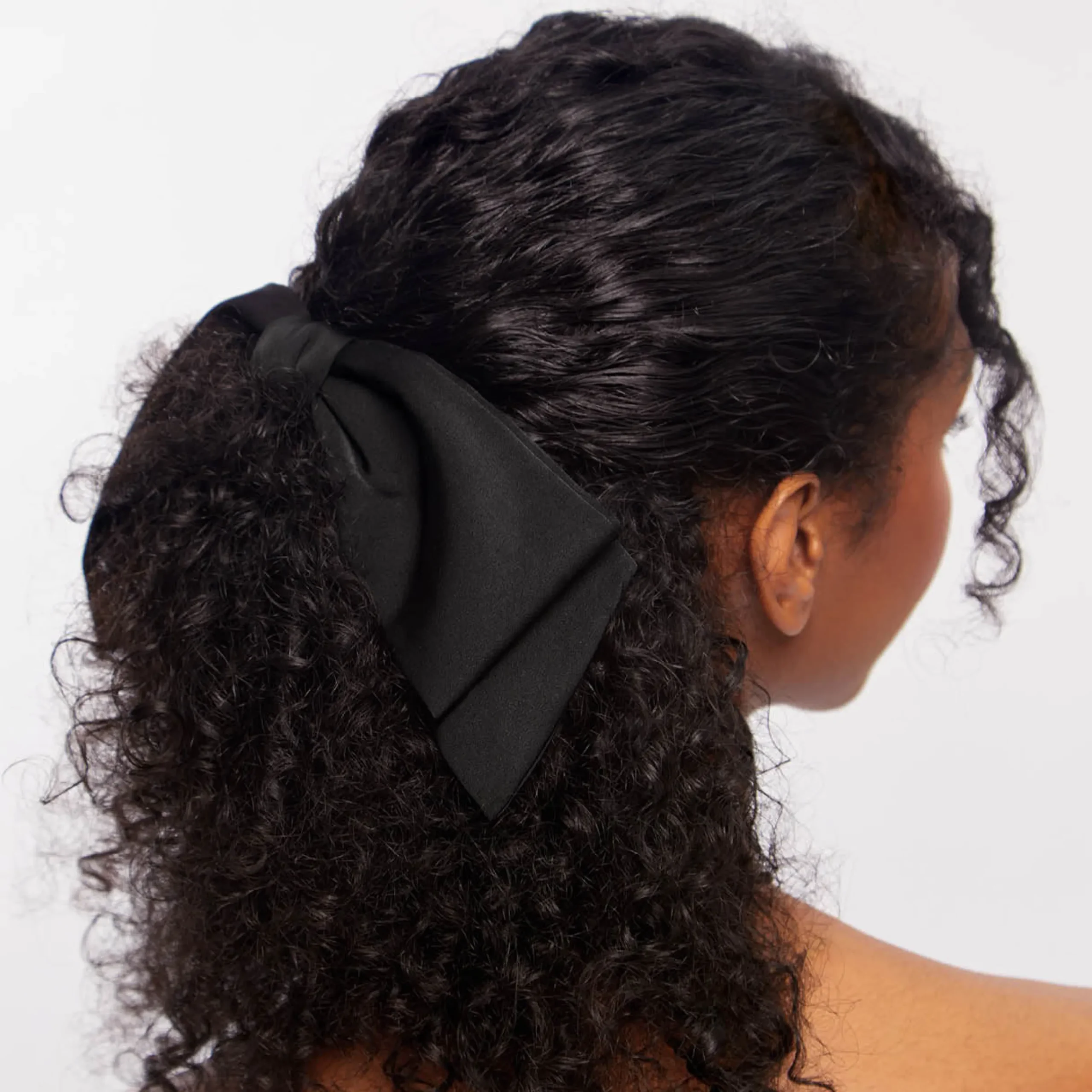 KITSCH Beauty*Recycled Fabric Bow Hair Clip - Black