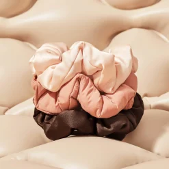 KITSCH Beauty*Recycled Fabric Cloud Scrunchies 3pc Set - Rosewood