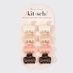 KITSCH Beauty*Recycled Plastic Mini Cloud Claw Clips 8pc Set - Rosewood