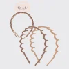 KITSCH Beauty*Recycled Plastic Zig Zag Headband 2pc - Neutral