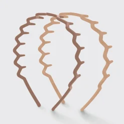 KITSCH Beauty*Recycled Plastic Zig Zag Headband 2pc - Neutral