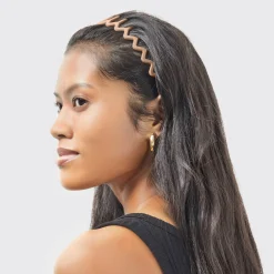 KITSCH Beauty*Recycled Plastic Zig Zag Headband 2pc - Neutral