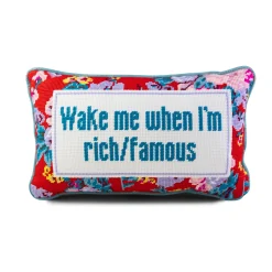Furbish Studio Home & Gift*Rich And Famous Needlepoint Pillow