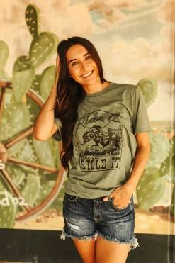 Wild Junkie Tops*Ride It Like You Stole It Graphic Tee