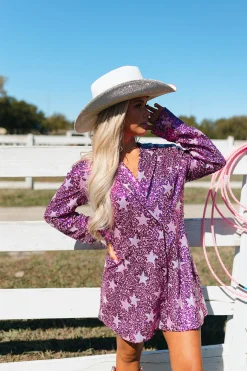 BuddyLove Clothing Label Long Sleeve Dresses | Party Dresses*Riley Sequin Blazer Dress - Hypnotic Stars