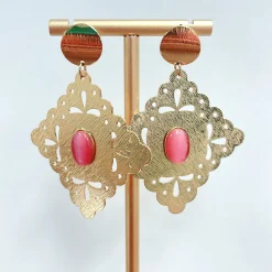 Treasure Jewels, Inc. Jewelry*Rombo Mauve Earrings