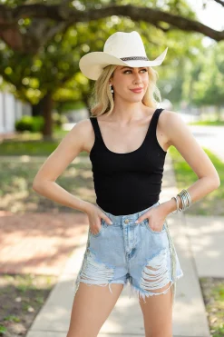 BuddyLove Clothing Label Tops*Sammy Scoop Neck Bodysuit -