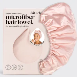 KITSCH Beauty | Home & Gift*Satin-Wrapped Hair Towel - Blush