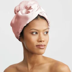 KITSCH Beauty | Home & Gift*Satin-Wrapped Hair Towel - Blush