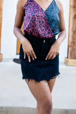 BuddyLove Clothing Label Bottoms*Sharon Distressed Mini Skirt -