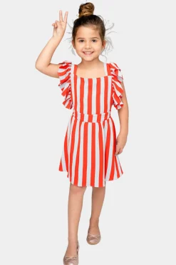 BuddyLove Clothing Label Tween | Tween + Girls*Shiloh Girl's Flutter Sleeve Dress - Nautical