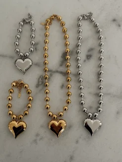 Chansuttpearls Jewelry*SILVER BUBBLE HEART BRACELET