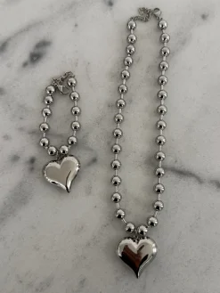 Chansuttpearls Jewelry*SILVER BUBBLE HEART BRACELET