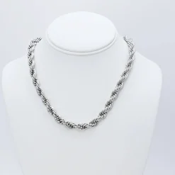 Treasure Jewels, Inc. Jewelry*Silver Chunky Rope Necklace