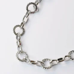 Treasure Jewels, Inc. Jewelry*Silver Circle Chain Link Necklace