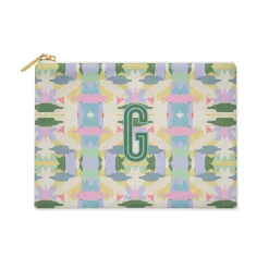 CB Studio Home & Gift*Single Initial - Large Flat Zip Pouch Mila Lilac - New!
