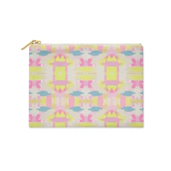 CB Studio Home & Gift*Single Initial - Large Flat Zip Pouch Mila Citrus Pink - New!