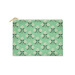 CB Studio Home & Gift*Single Initial - Large Flat Zip Pouch Betsy Green - New!