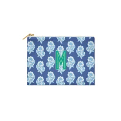CB Studio Home & Gift*Single Initial - Small Flat Zip Pouch Maya Navy - New!
