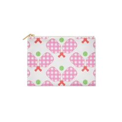 CB Studio Home & Gift*Single Initial - Small Flat Zip Pouch Pickleball Pink - New!