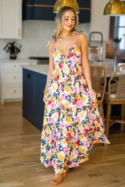 BuddyLove Clothing Label Sleeveless Dresses | Brunch Dresses*Soleil Tie-Shoulder Maxi Dress - Monet
