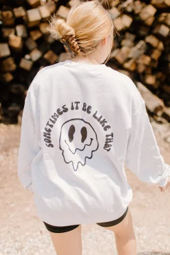 Shop Karma Tees Pajamas | Tops*Sometimes it be like that - Crewneck sweatshirt