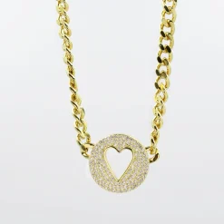 Treasure Jewels, Inc. Jewelry*Sparkling Love Gold Necklace