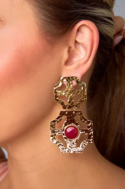Treasure Jewels Jewelry*Stacey Statement Earrings - Pink