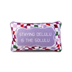 Furbish Studio Home & Gift*Stay Delulu Needlepoint Pillow