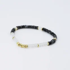 Treasure Jewels, Inc. Jewelry*Stormy Sky Black Natural Stone Bracelet