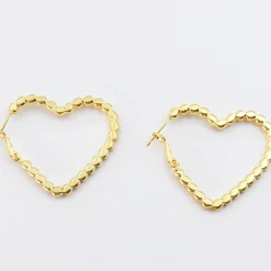 Treasure Jewels, Inc. Jewelry | Bride To Be Dresses*Sweetheart Hoop Gold Rhinestone Earrings