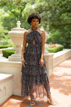 BuddyLove Clothing Label Sleeveless Dresses | Wedding Guest*Talia Halter Long Dress - Surreal