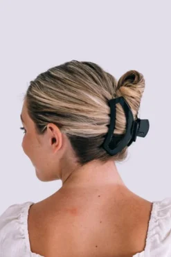Teleties Hair Accessories | Swim*Large Open Hair Clip - Jet Black