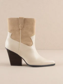 Oasis Society Shoes*The Brooks | Two Toned Western Bootie