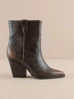 Oasis Society Shoes*The Brooks | Two Toned Western Bootie