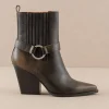 Oasis Society Shoes*The Carson | Distressed Leather Moto Bootie