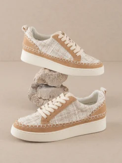 Oasis Society Shoes*The Janie | Tweed Wrapped Low Tops