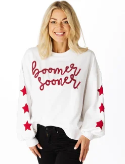 Stewart Simmons Outerwear*The Oklahoma Glitter Script Balloon Pullover