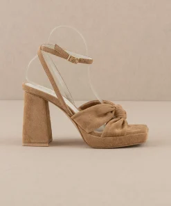 Oasis Society Shoes*The Zoey | knotted band platform heel