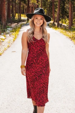 BuddyLove Clothing Label Brunch Dresses | Midi Dresses*Tiff Midi Slip Dress - Tigers Blood