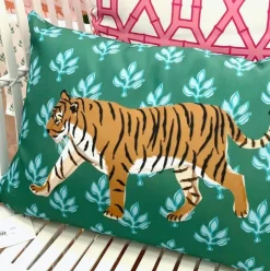 CB Studio Home & Gift*Tiger Flora Indoor/Outdoor Pillow - Square